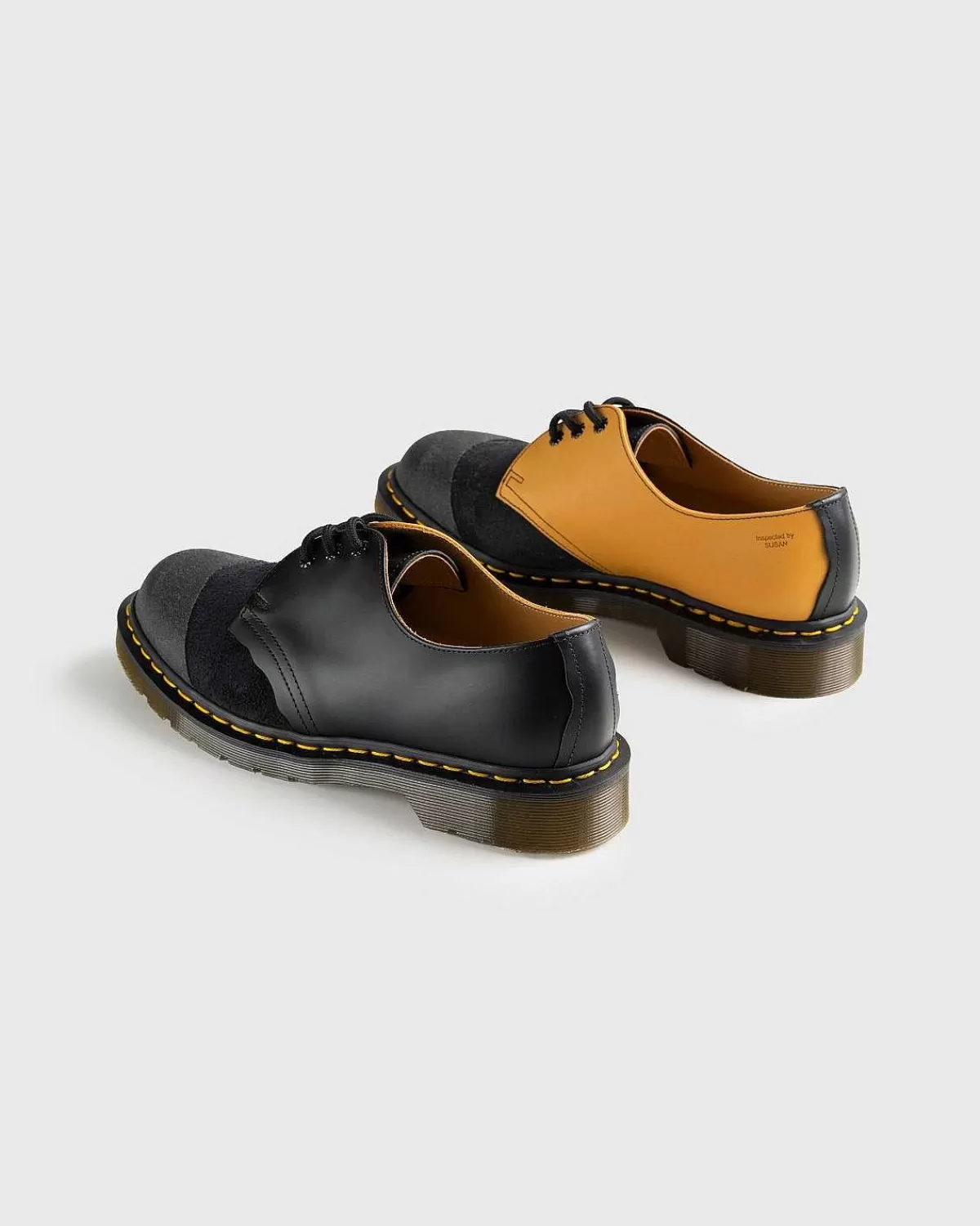 Sko>Dr. Martens 1461 Reverse Black+Tan Smooth+Nappa