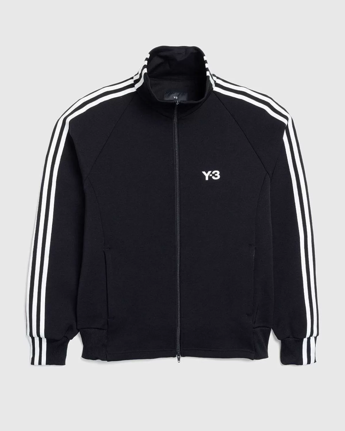 Overtøj>Y-3 3 Stripes Track Top Sort/Hvid