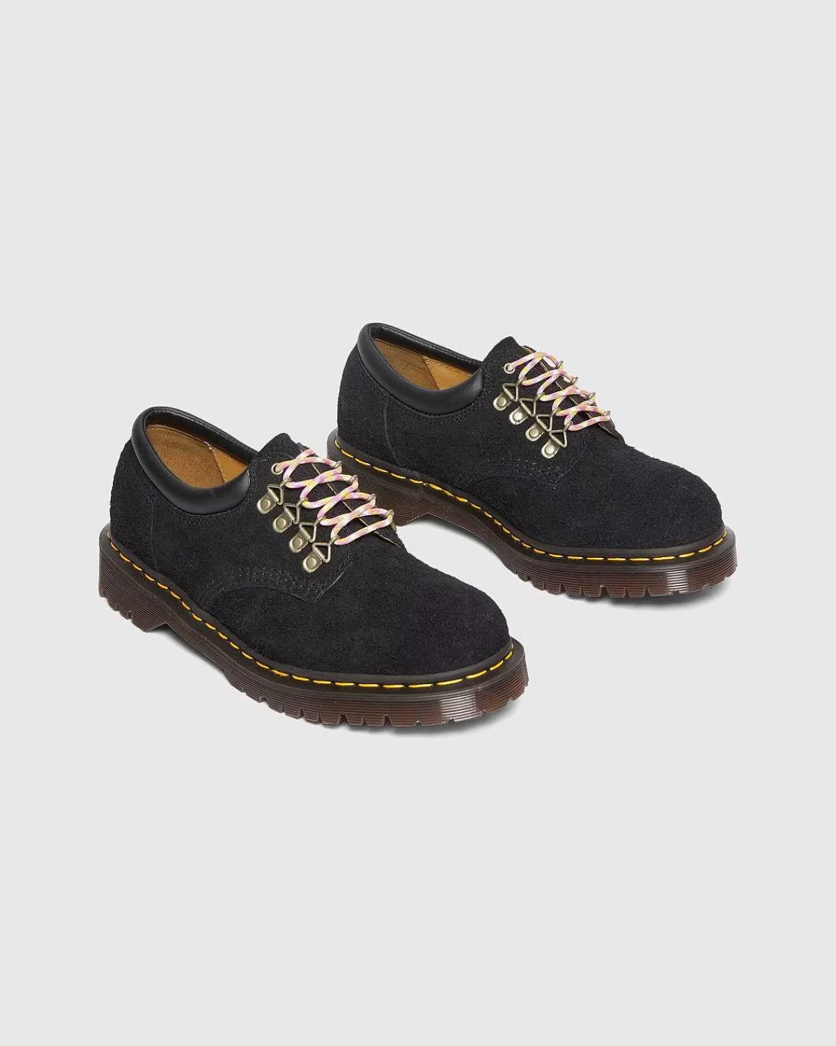 Sko>Dr. Martens 8053 Sort Lang Nappet Ruskind