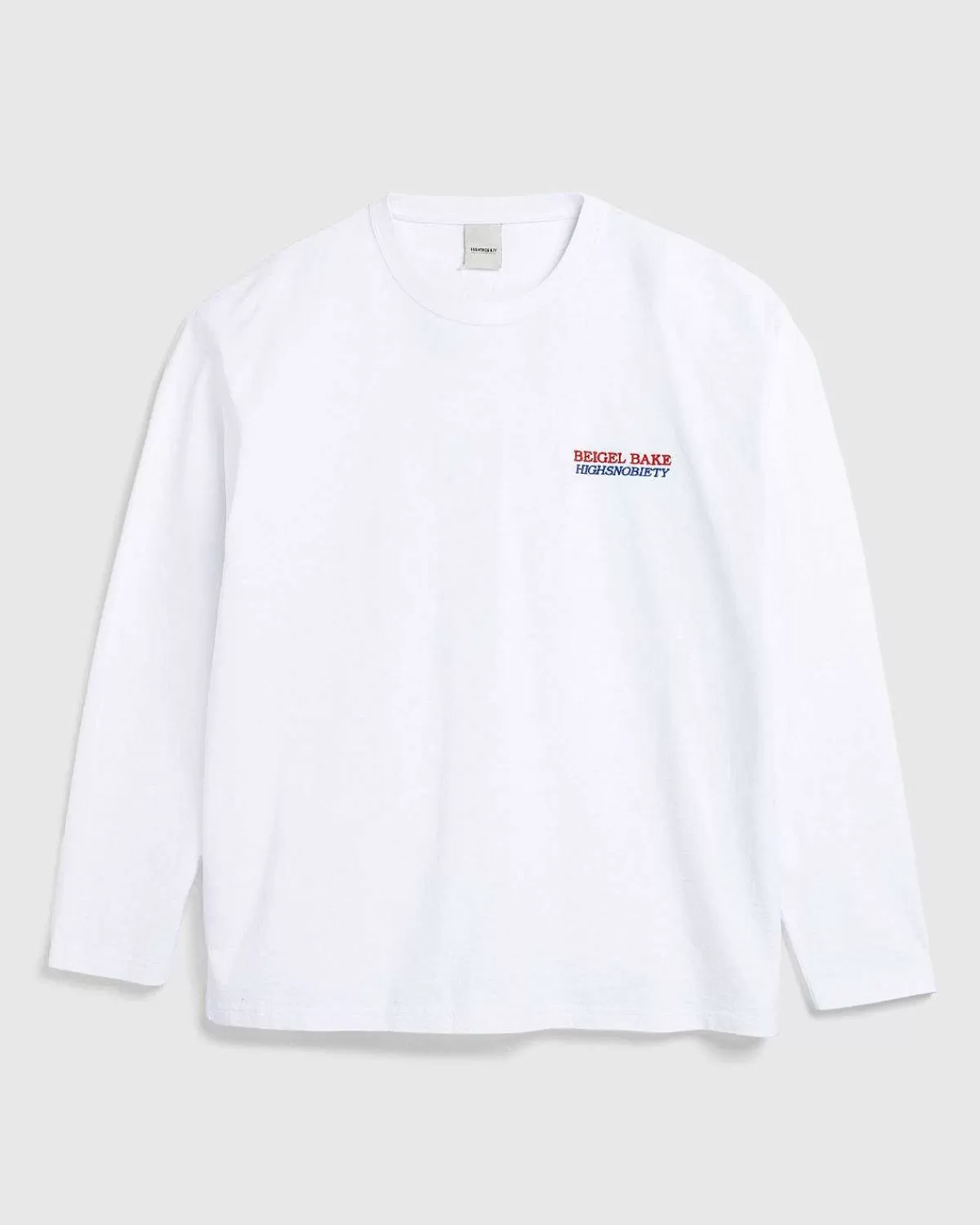 T-Shirts>Beigel Bake Akvarel Langaermet T-Shirt Hvid