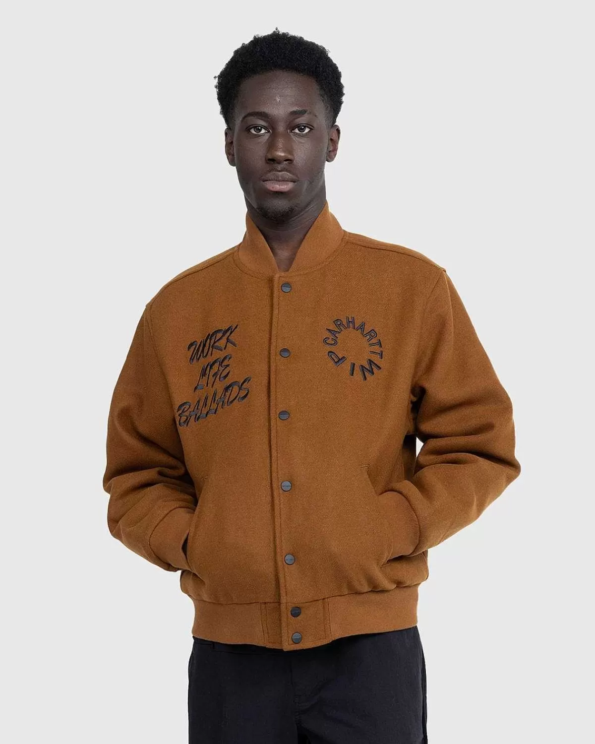 Overtøj>Carhartt WIP Arbejde Varsity Bomber Deep Hamilton Brown