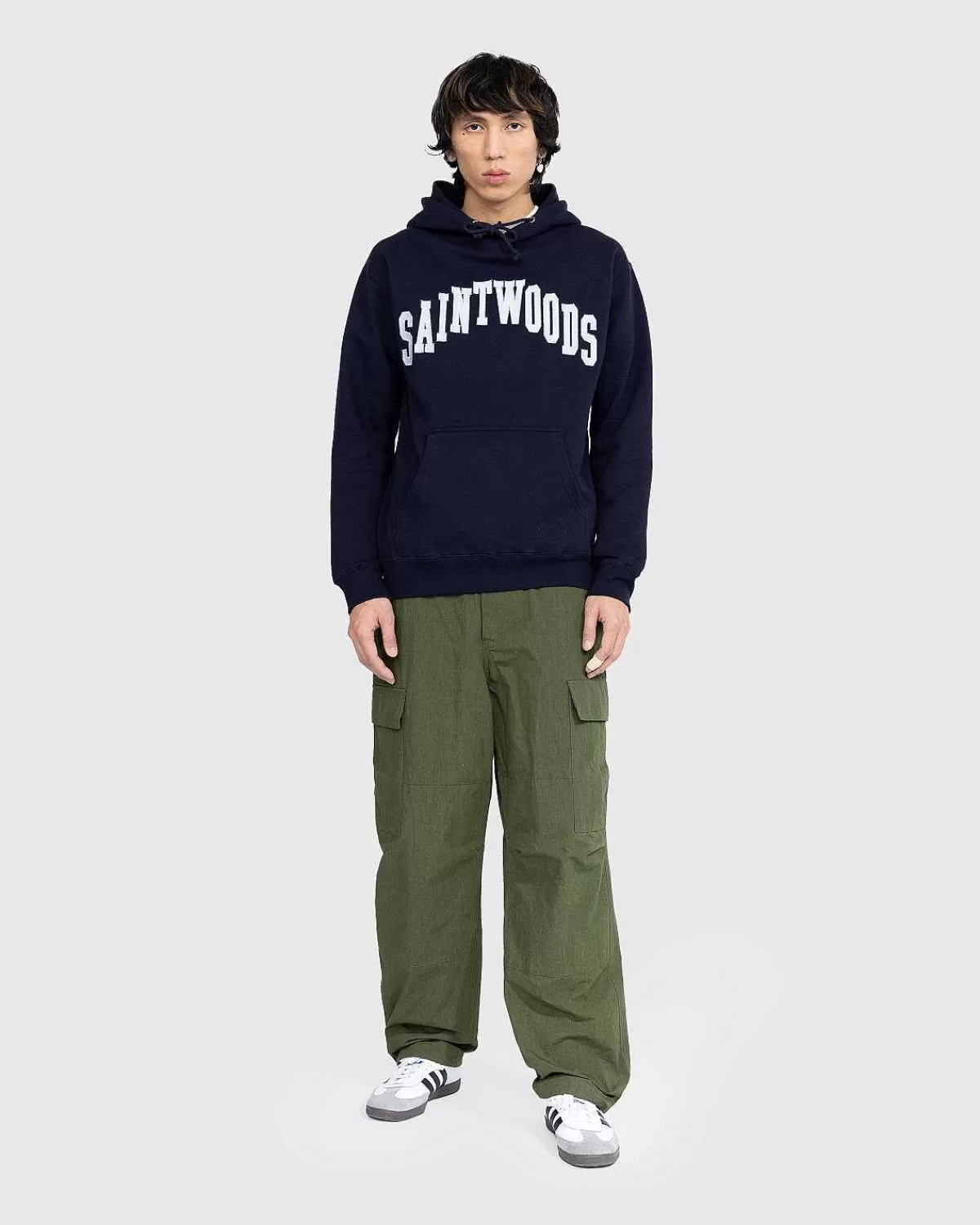 Sveder>Saintwoods Arch Hoodie Navy