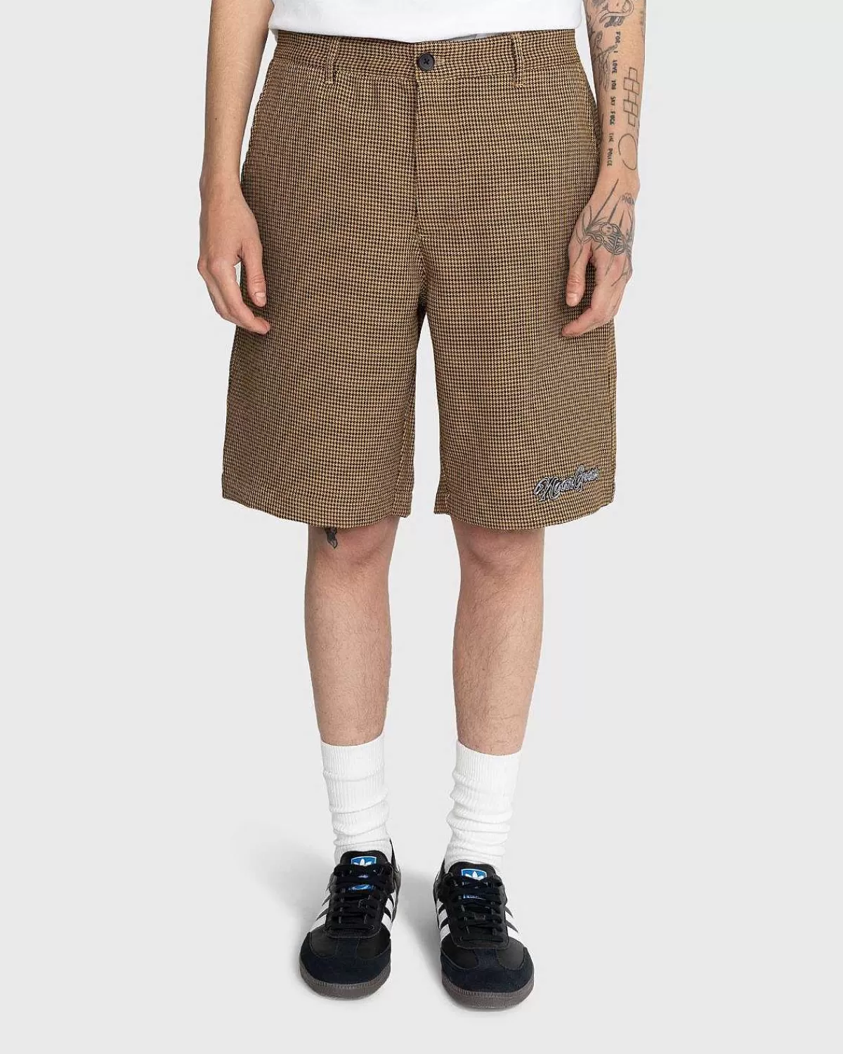 Shorts>Noon Goons Banned Houndstooth Shorts Brun