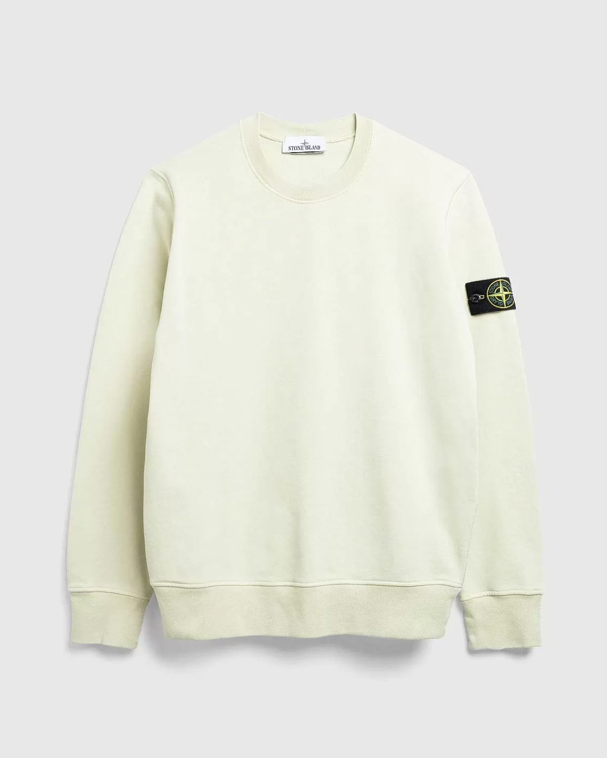 Sveder>Stone Island Beklaedningsfarvet Sweatshirt Med Rund Hals, Naturbeige