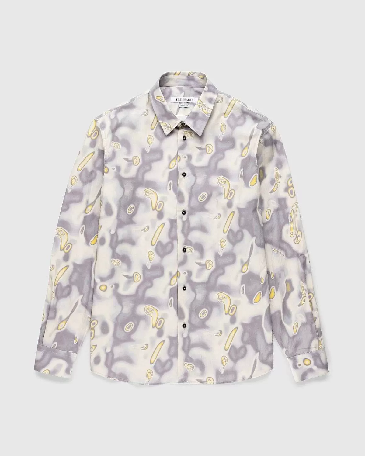 Skjorter>Trussardi Bomuld Heat Map Print Skjorte Gra