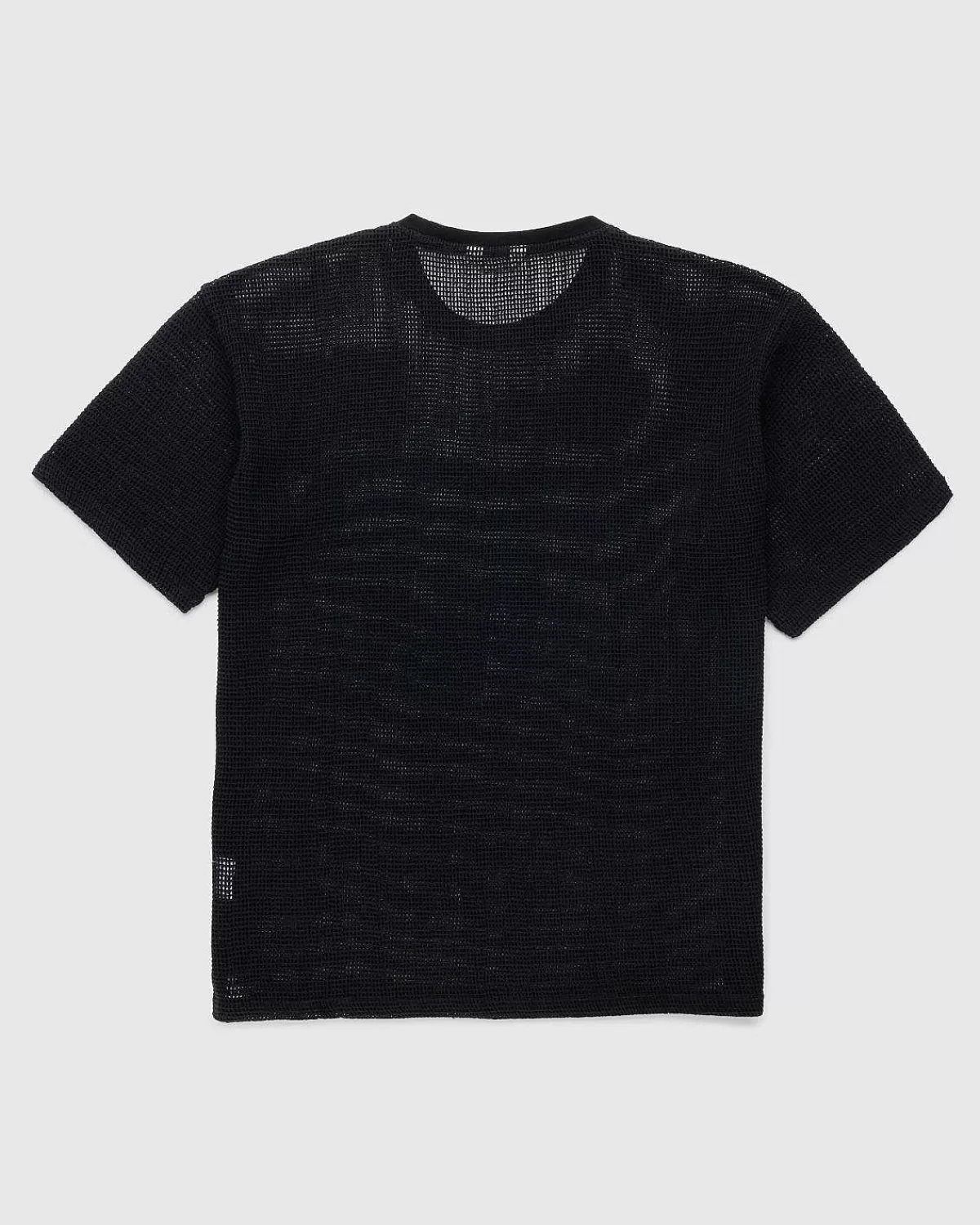 T-Shirts>Highsnobiety Bomuld Mesh Strik T-Shirt Sort