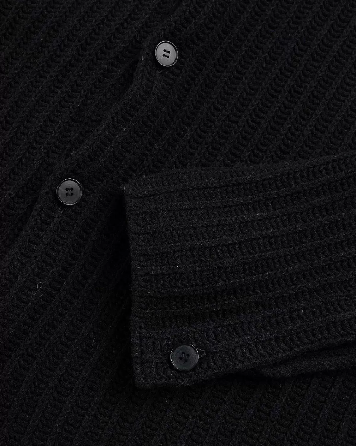 T-Shirts>Auralee Borstet Bomuldsuld Ribstrikket Skjorte Sort