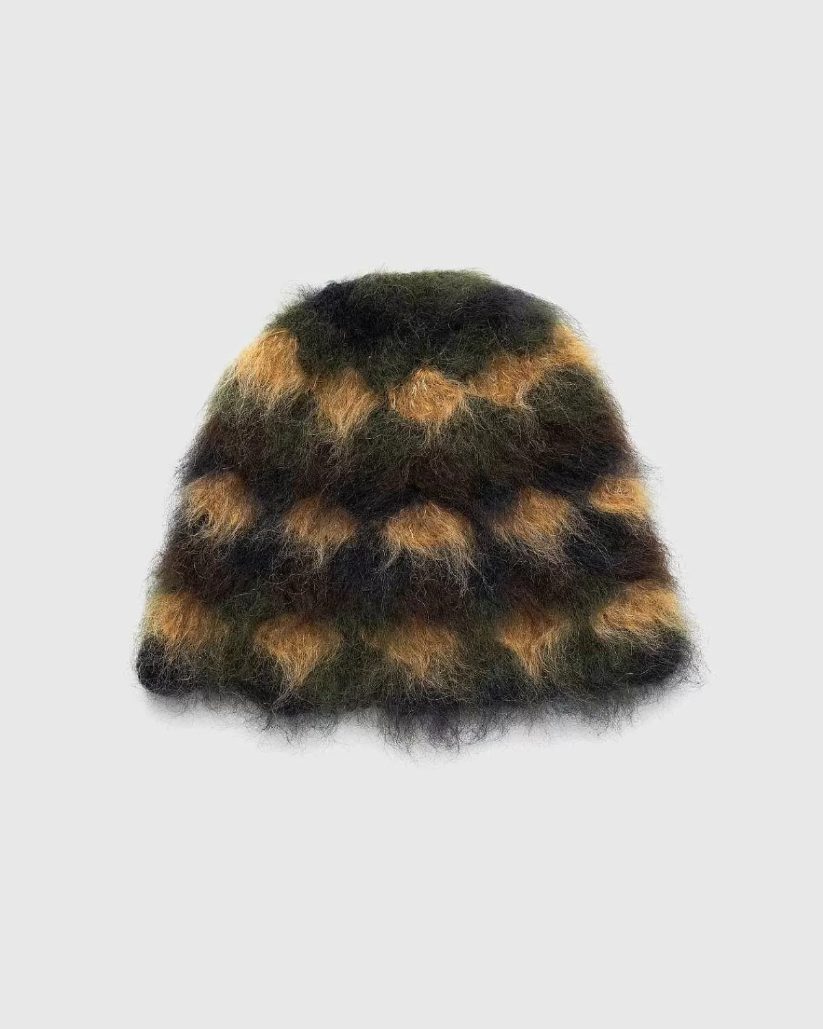 Hatte>SSU Borstet Mohair Muslingeskal Bucket Hat Forest Camo