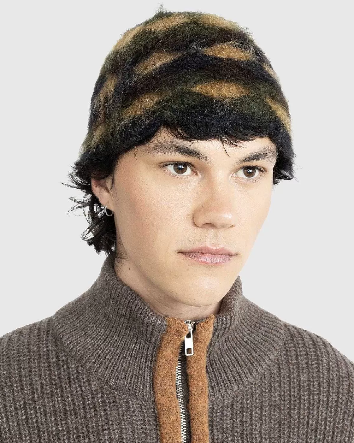 Hatte>SSU Borstet Mohair Muslingeskal Bucket Hat Forest Camo