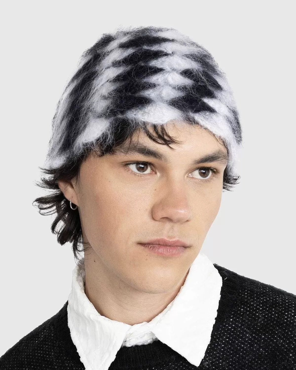 Hatte>SSU Borstet Mohair Muslingeskal Bucket Hat Jester White