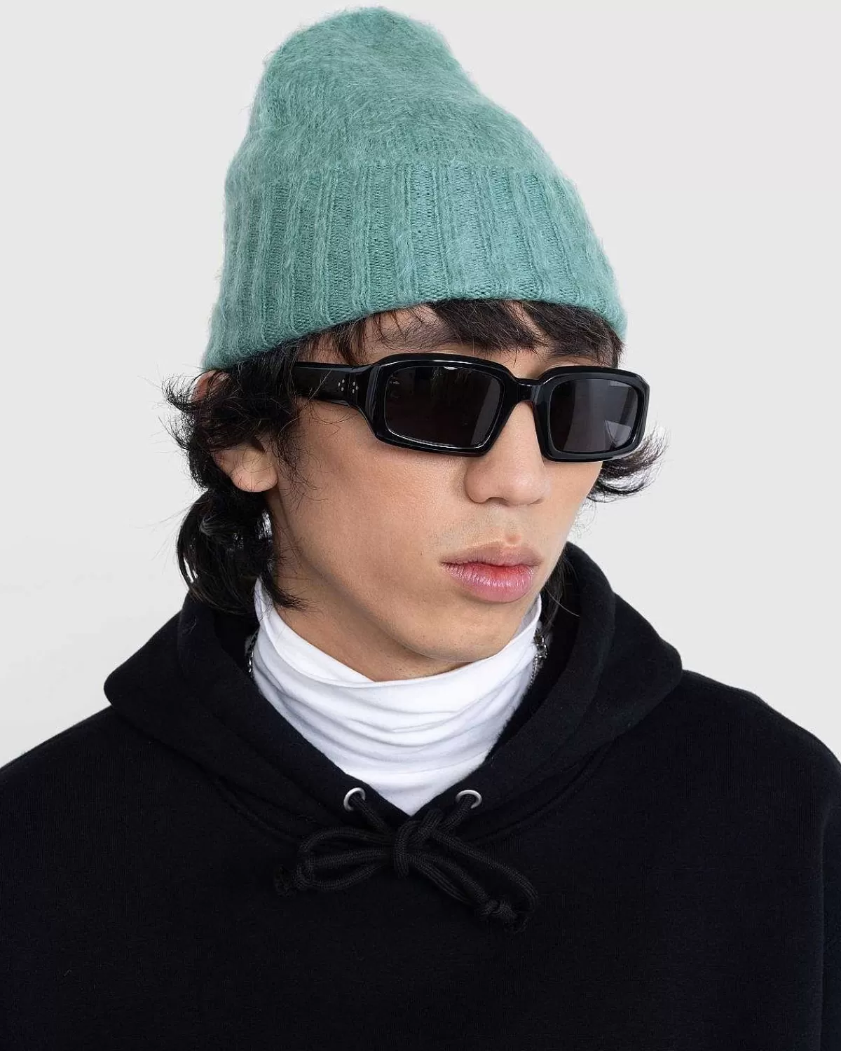 Vinter Tilbehør>Auralee Borstet Super Kid Mohair Beanie Jade Gron