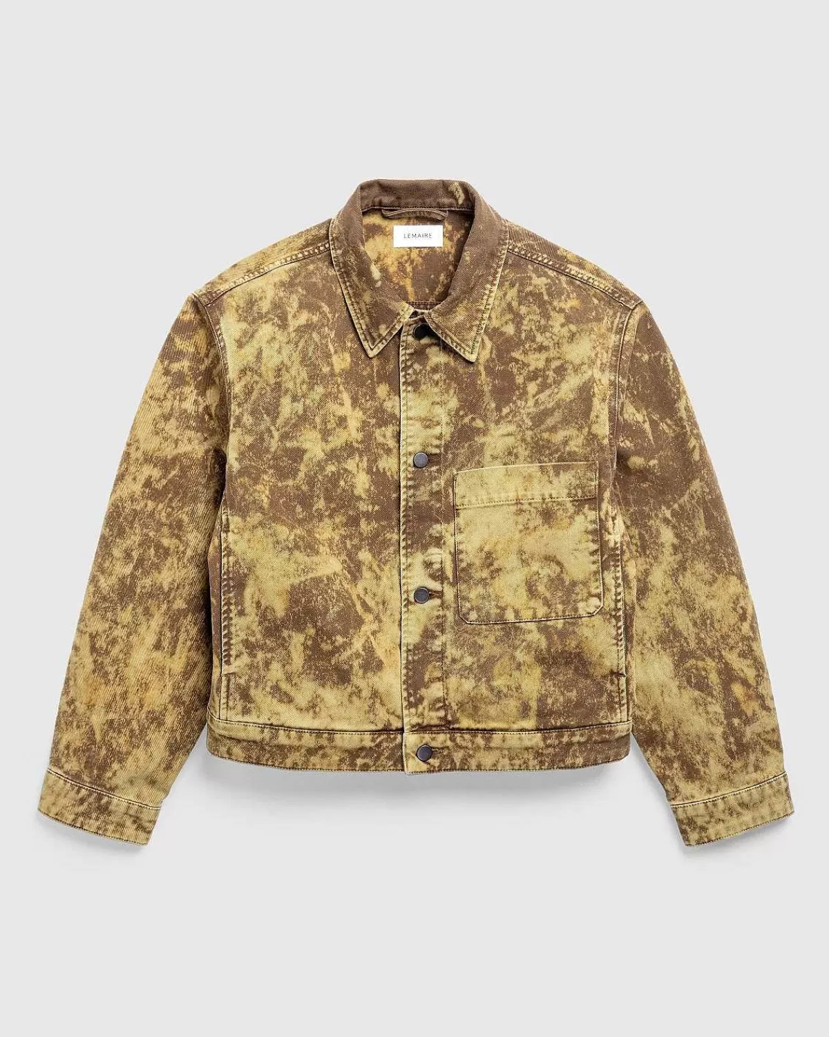 Overtøj>Lemaire Boxy Trucker Jacket Denim Acid Snow Bronze