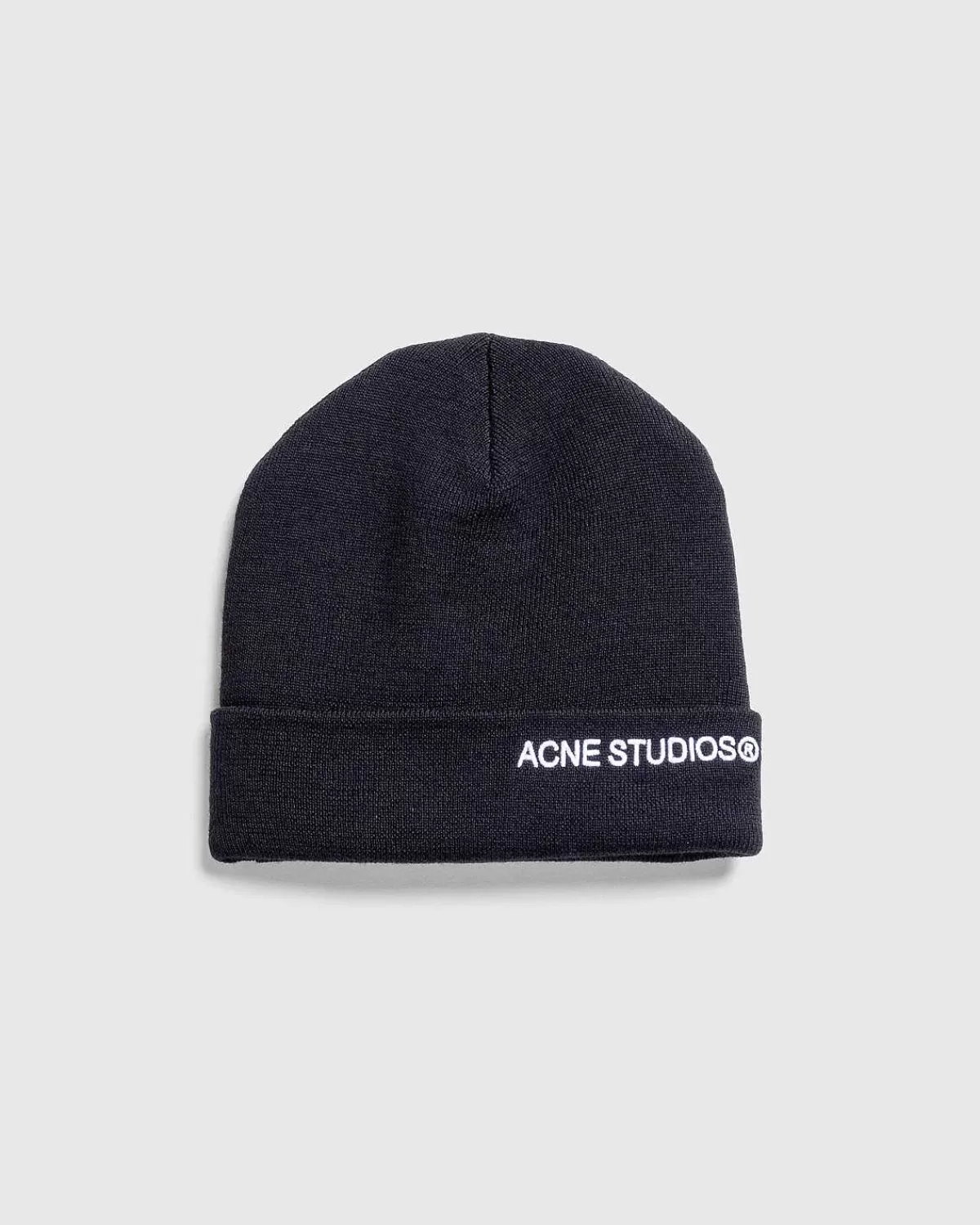 Vinter Tilbehør>Acne Studios Broderet Logo Beanie Sort