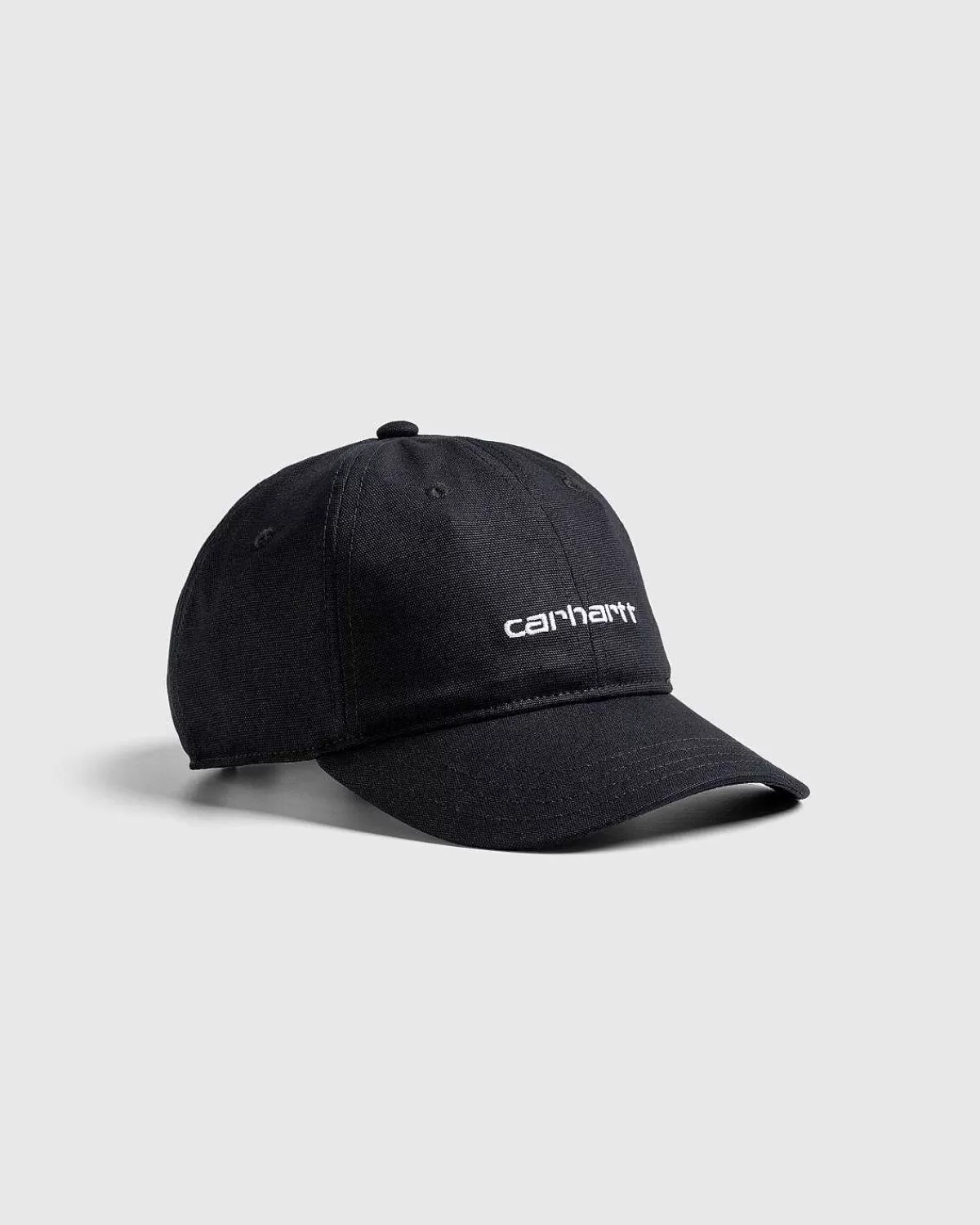 Hatte>Carhartt WIP Canvas Script Cap Sort/Hvid