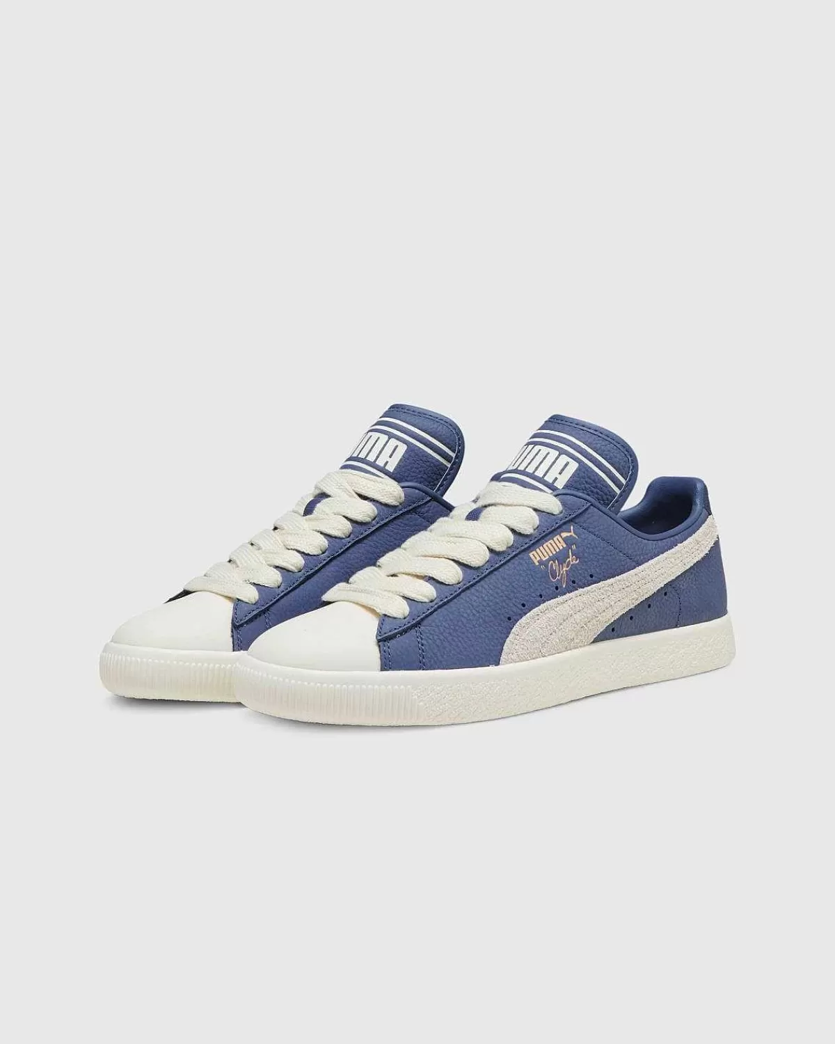 Sneakers>Puma Clyde Rhuigi Pristine/Pristine/Inky Blue