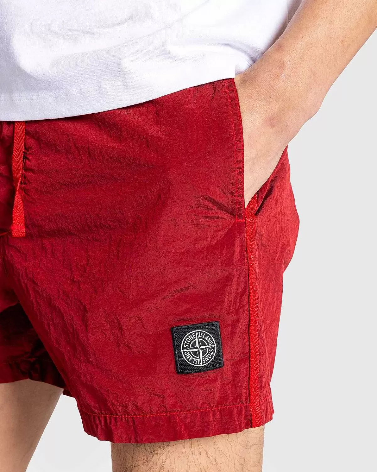 Badetøj>Stone Island Compass Badeshorts Rod