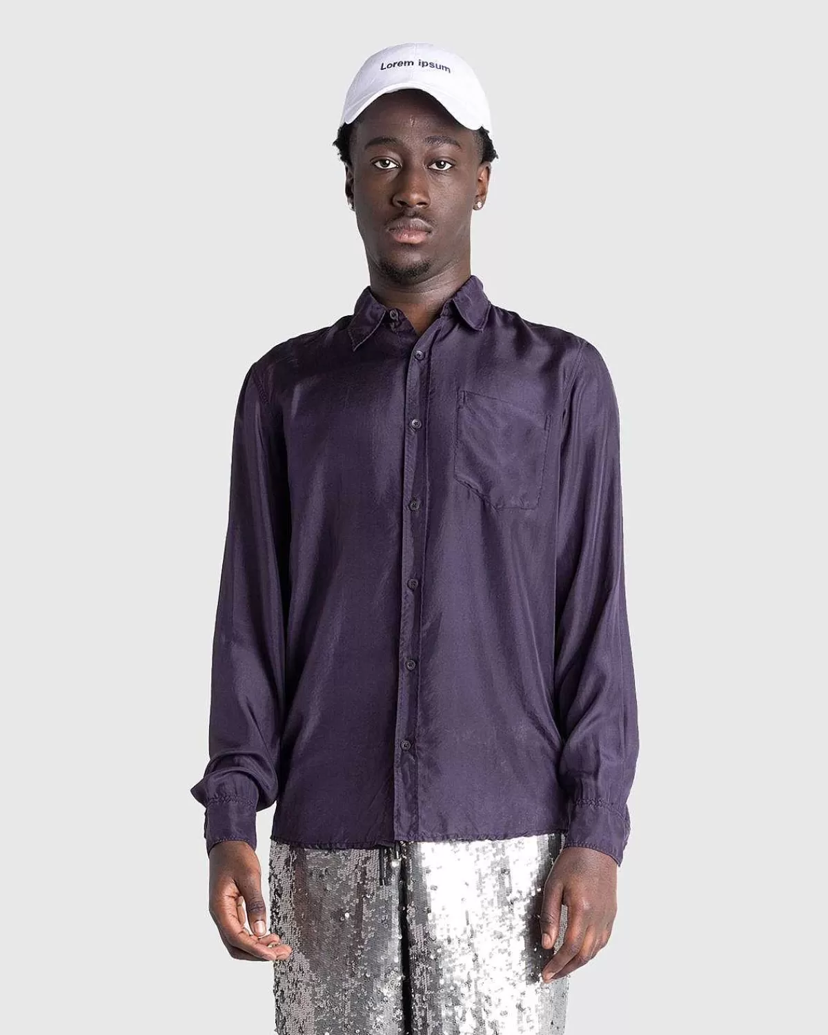 Skjorter>Dries van Noten Corbino Skjorte Mork Lilla