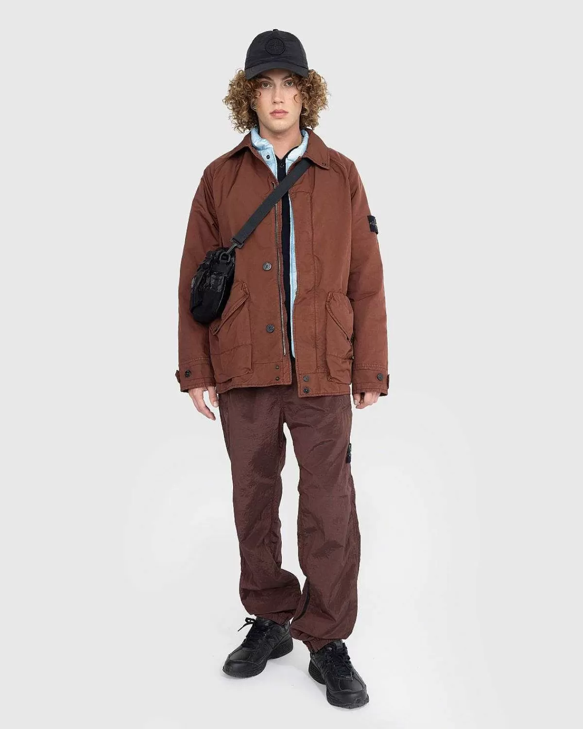 Overtøj>Stone Island David-Tc Dunjakke Rodbrun/Bla