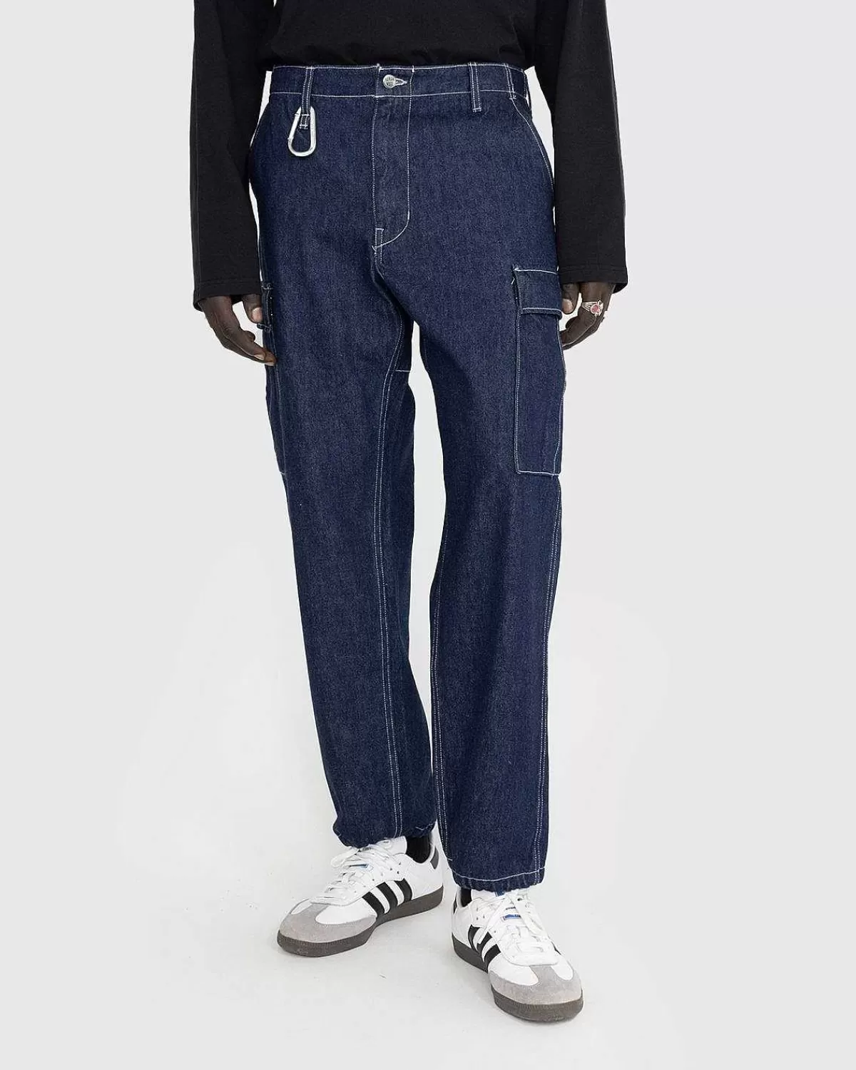 Bukser>Human Made Denim Cargo Pants Indigo