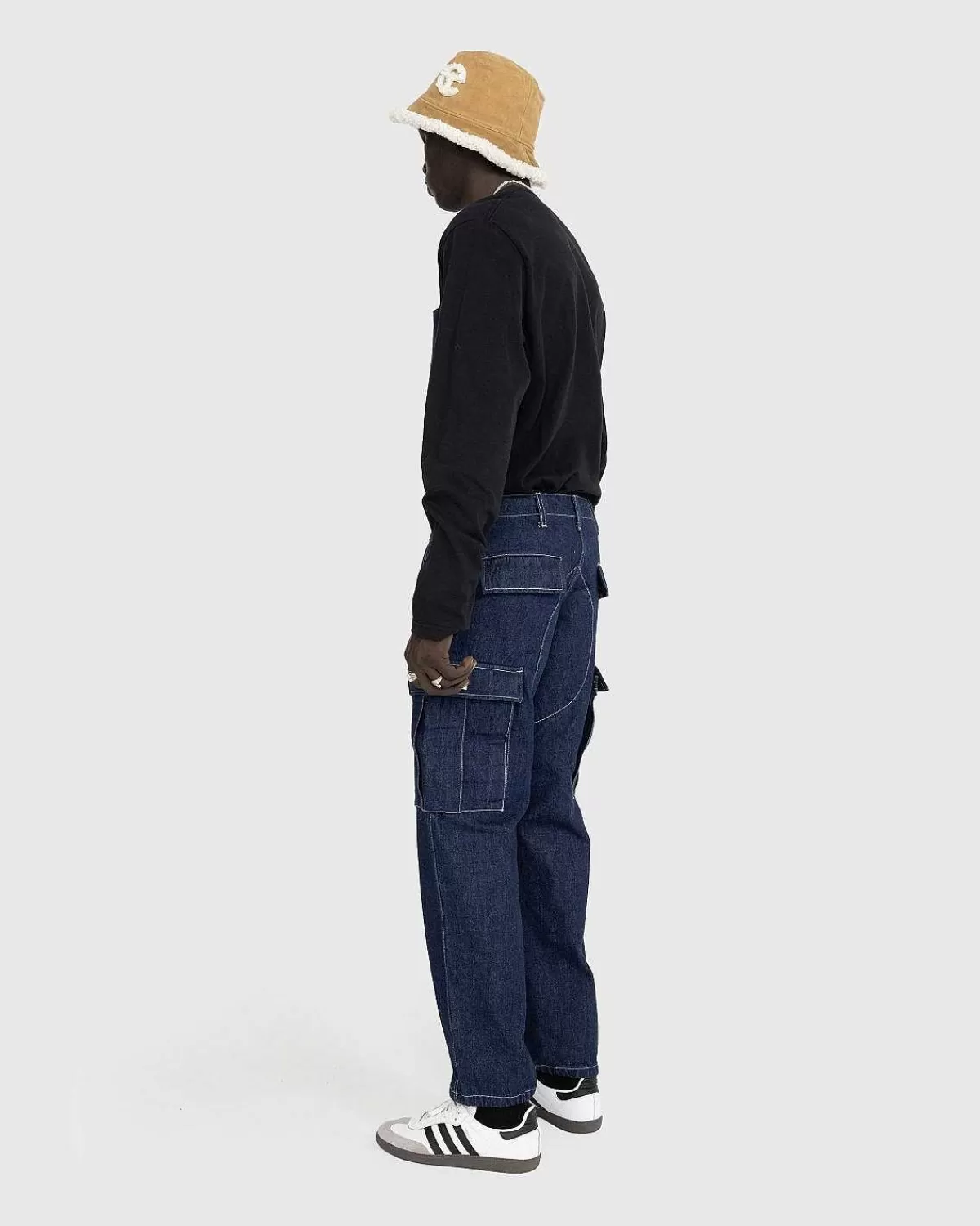 Bukser>Human Made Denim Cargo Pants Indigo