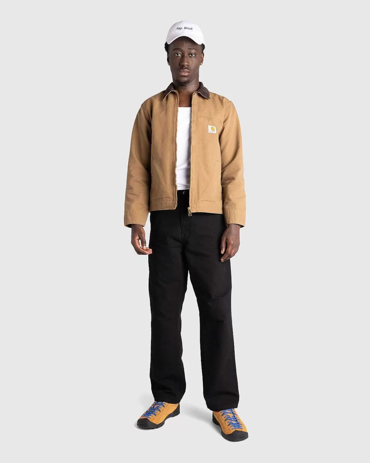 Overtøj>Carhartt WIP Detroit Jakke Hamilton Brown/ Tobak/Rinsed