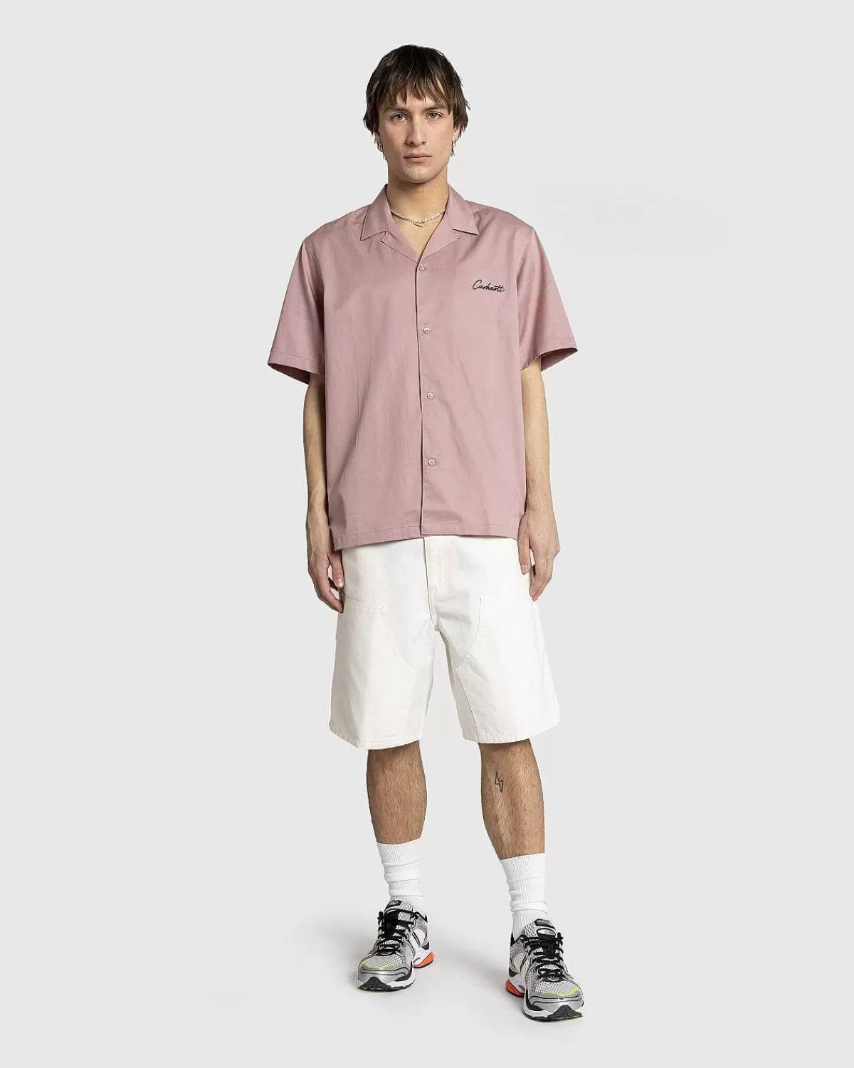 Shorts>Carhartt WIP Dobbelt Knae Kort Voks/Skyllet