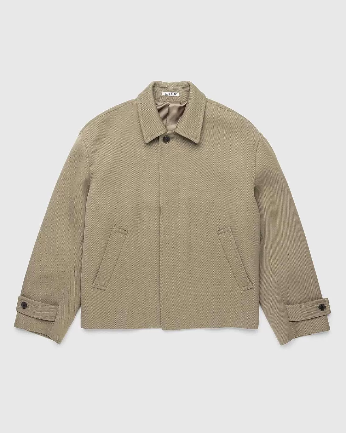 Overtøj>Auralee Double Cloth Hard Twist Carsey Blouson Khaki