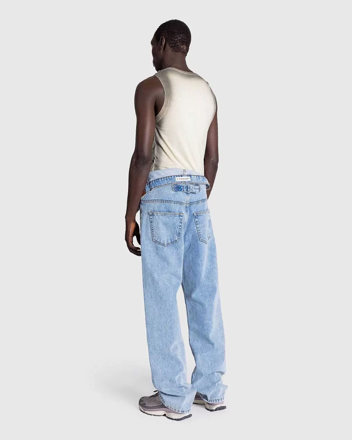 Bukser>Y/Project Evergreen Asymmetrisk Talje Jeans Evergreen Ice Blue