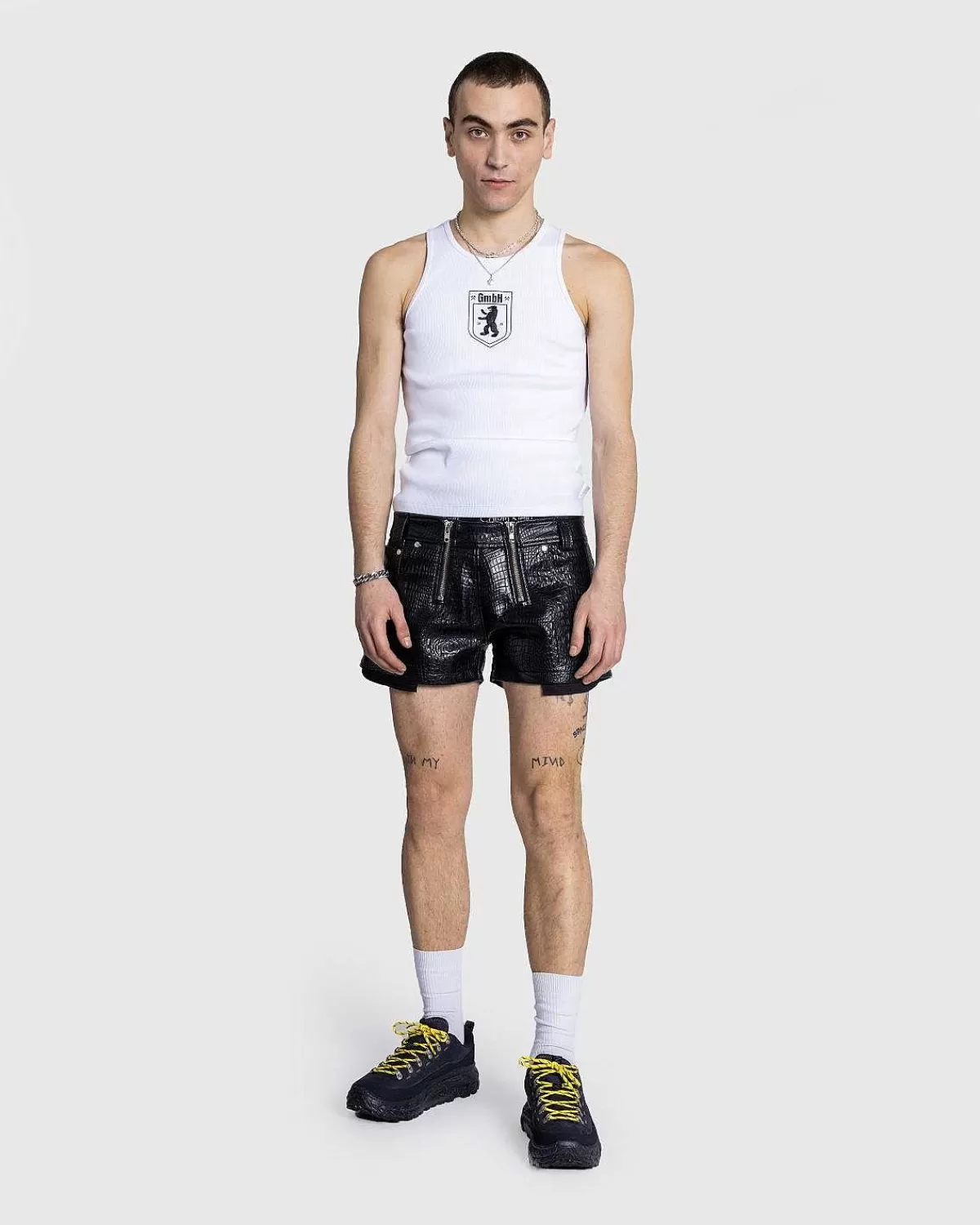 Shorts>GmbH Faux Croc Shorts Sorte