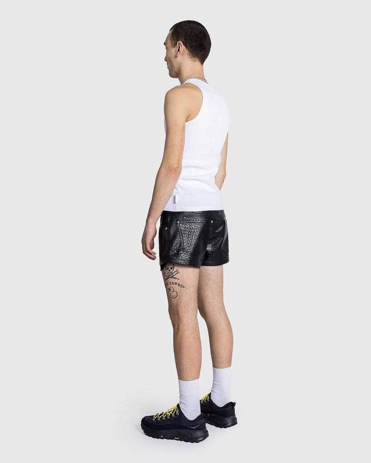 Shorts>GmbH Faux Croc Shorts Sorte