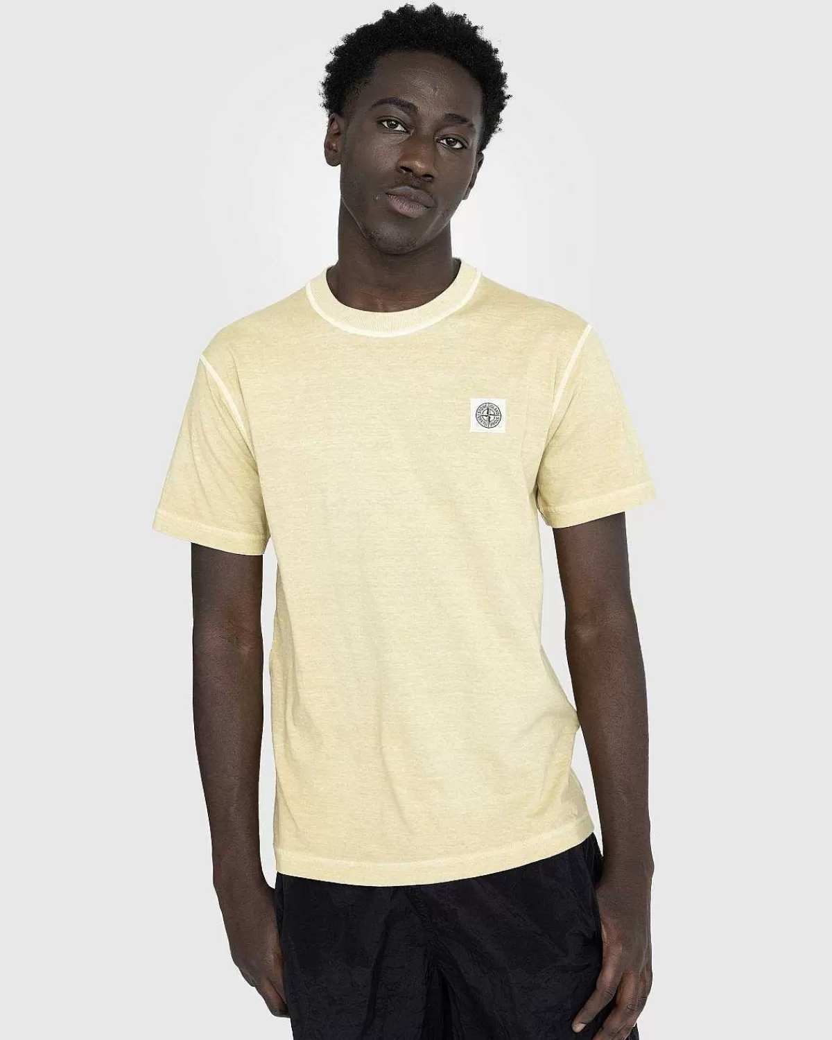 T-Shirts>Stone Island Fissato T-Shirt Natural Beige