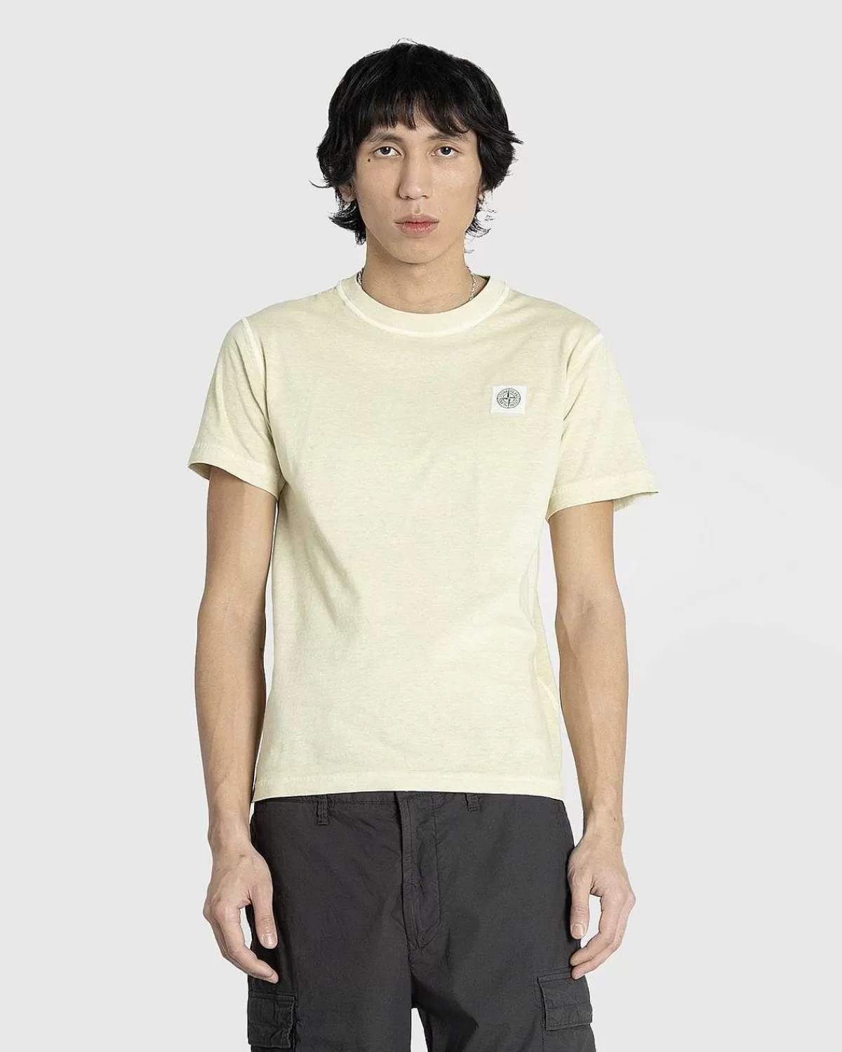 T-Shirts>Stone Island Fissato T-Shirt Natural Beige