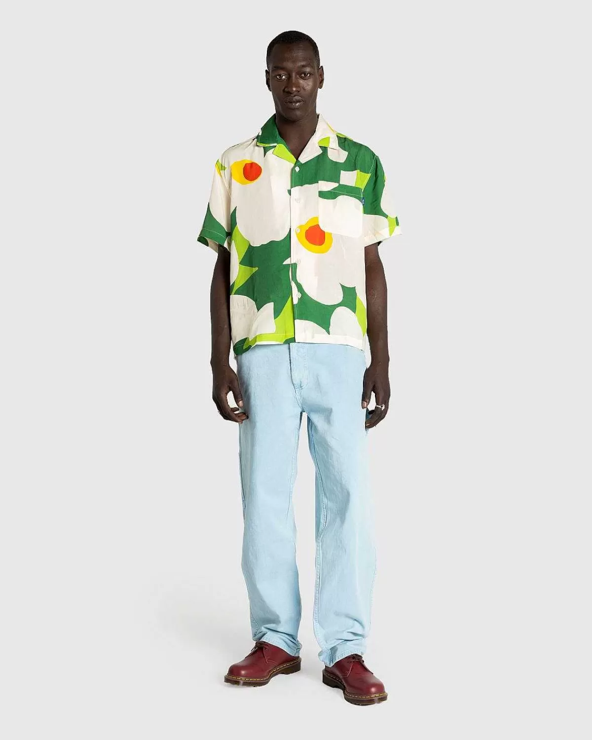 Skjorter>Awake NY Floral Camp Shirt Gron