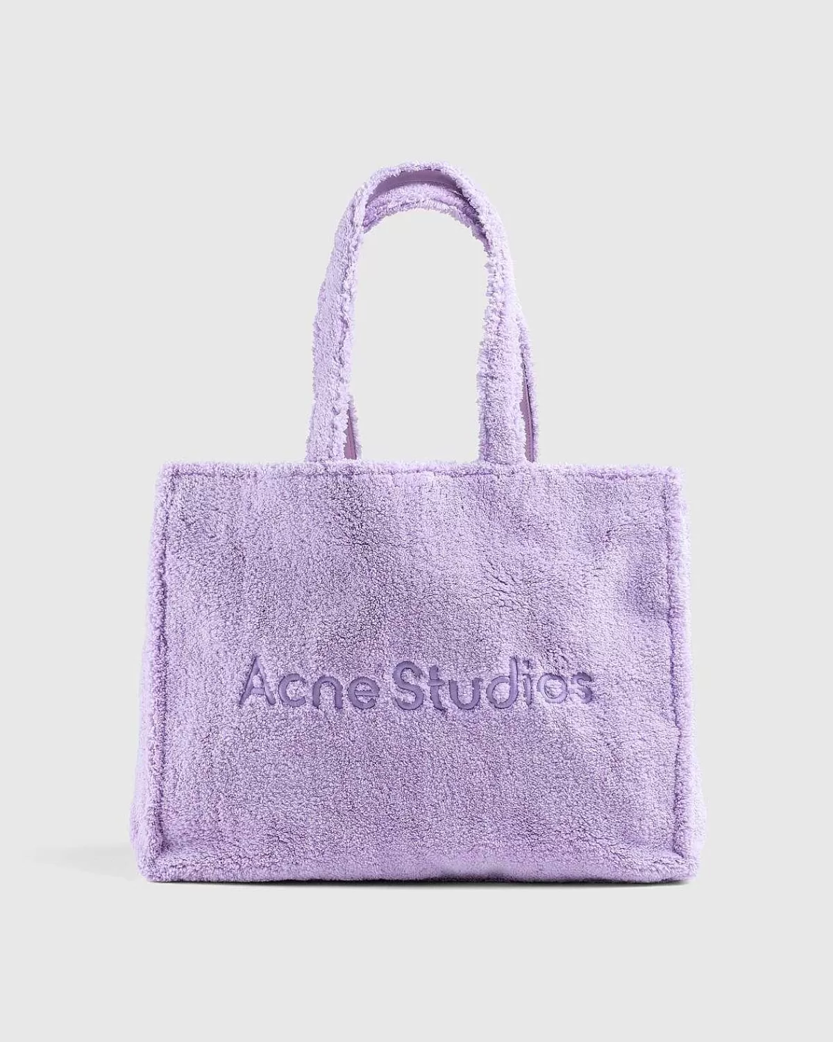 Tasker>Acne Studios Furry Logo Skulder Tote Bag Lilac Purple