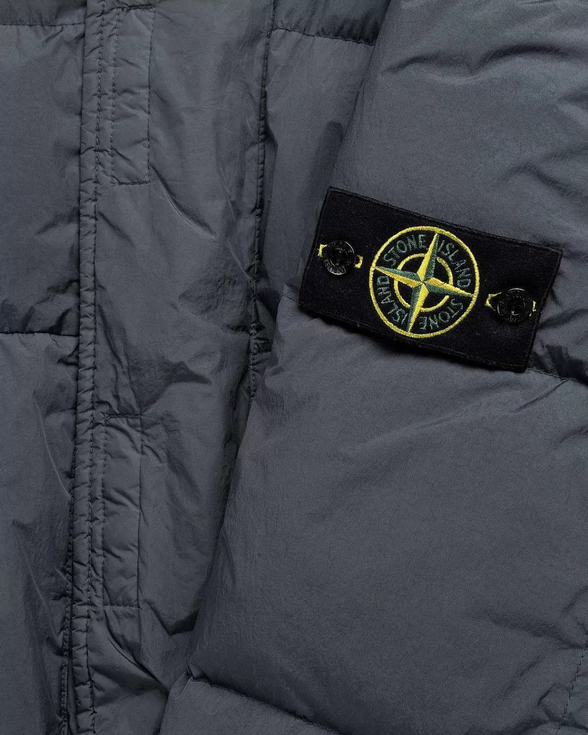 Overtøj>Stone Island Garment-Farvet Lang Jakke Blygra