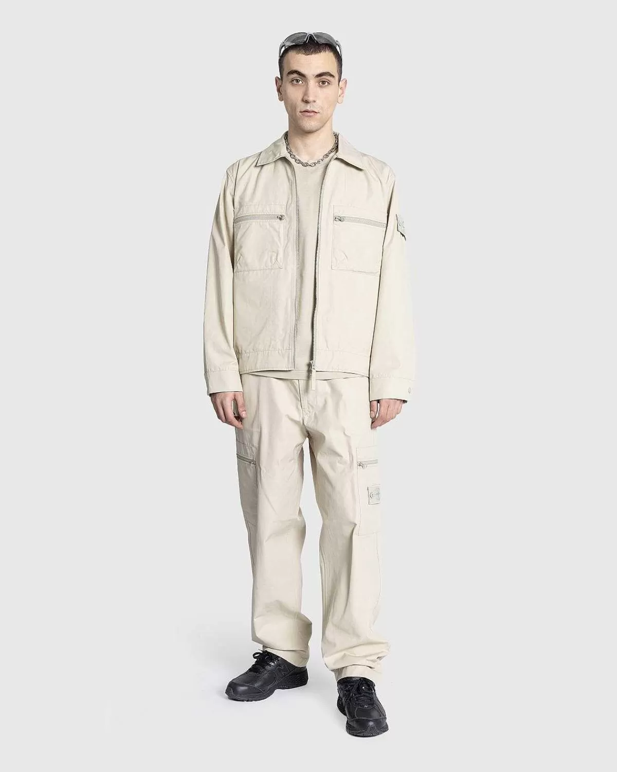 Overtøj>Stone Island Ghost Piece Jakke Beige