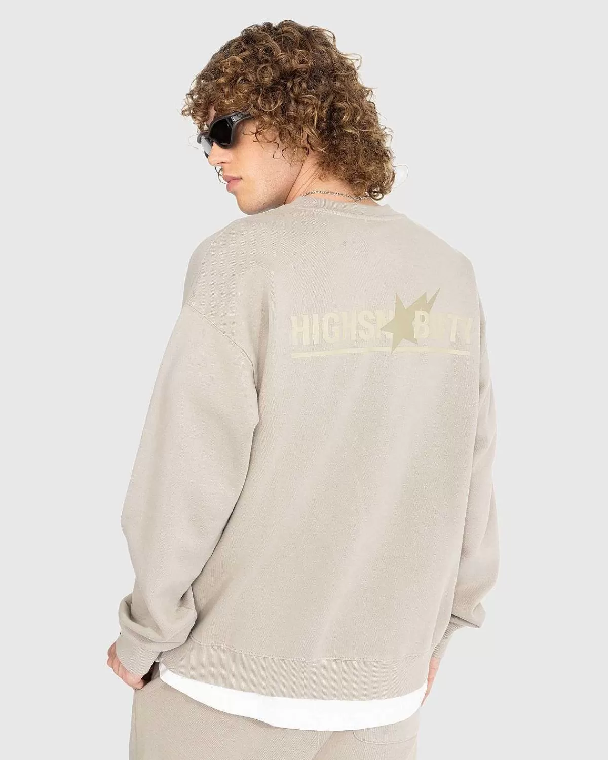 Sveder>BAPE Heavy Washed Crewneck Beige