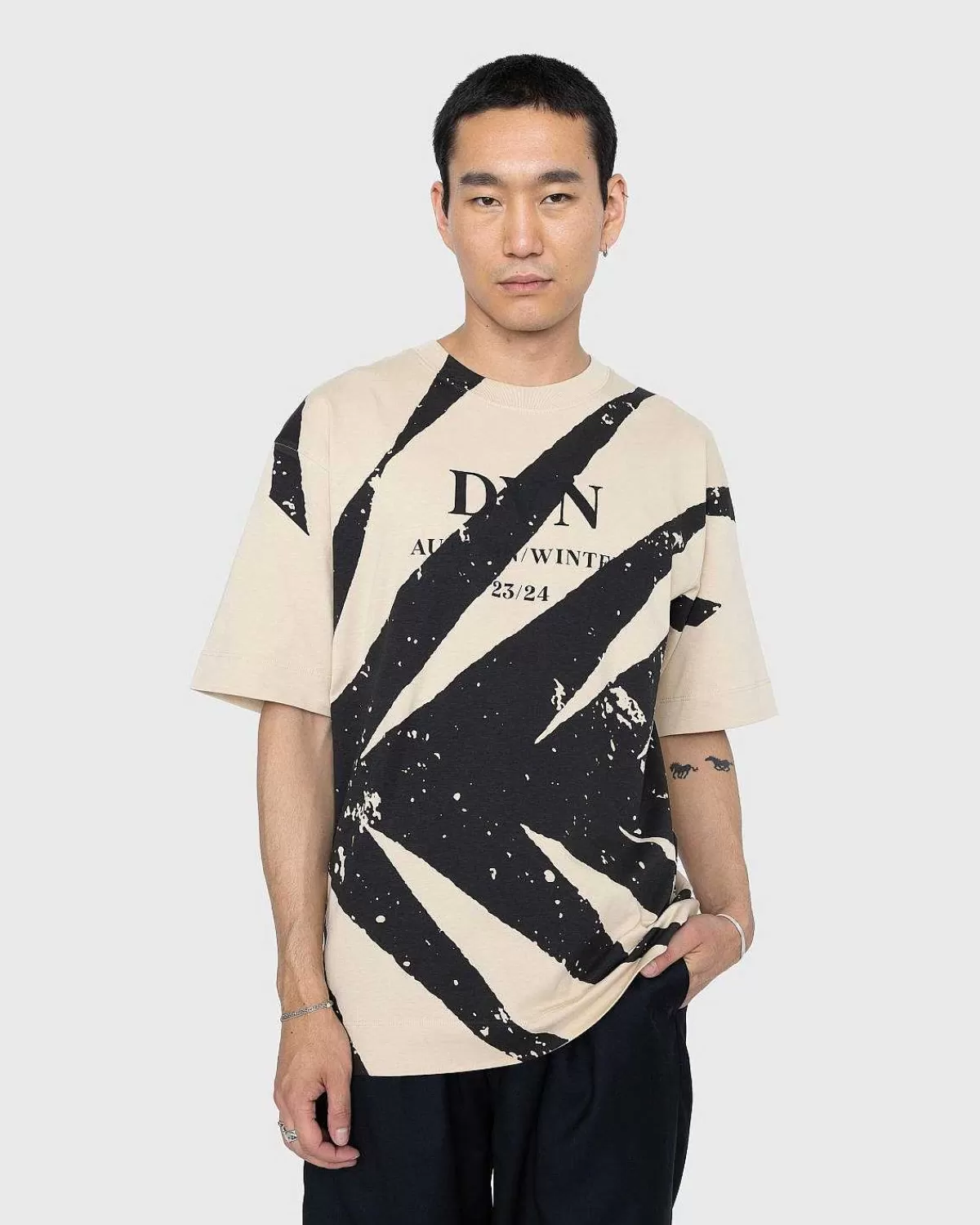 T-Shirts>Dries van Noten Helli Pr Show Jersey Beige