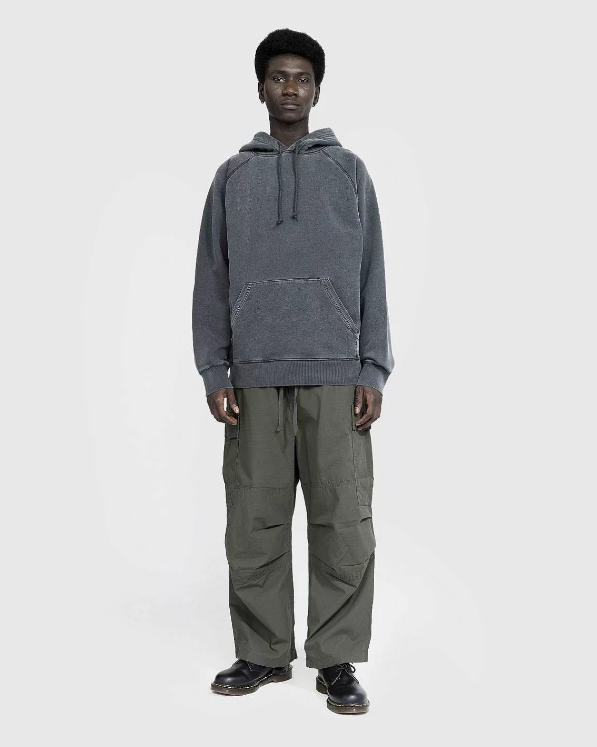 Sveder>Carhartt WIP Hooded Taos Sweat Flint/Garment-Dyed