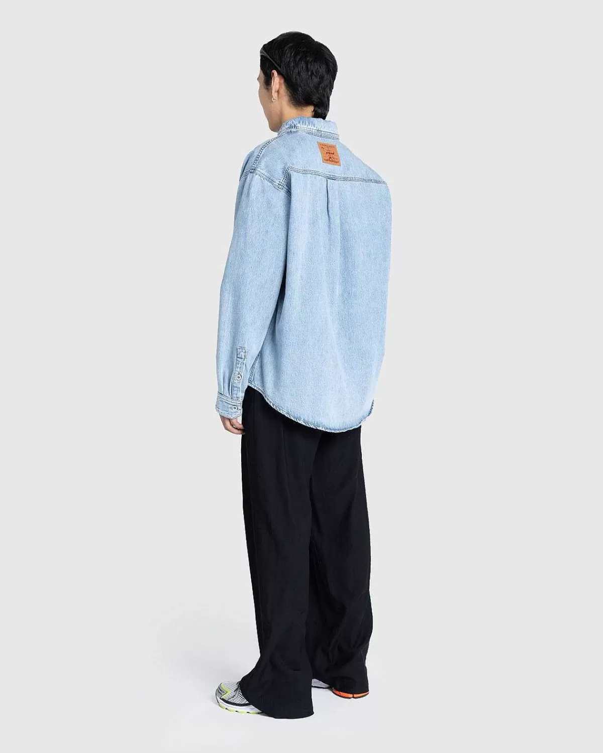 Skjorter>Y/Project Hook And Eye Denim Shirt Ice Blue