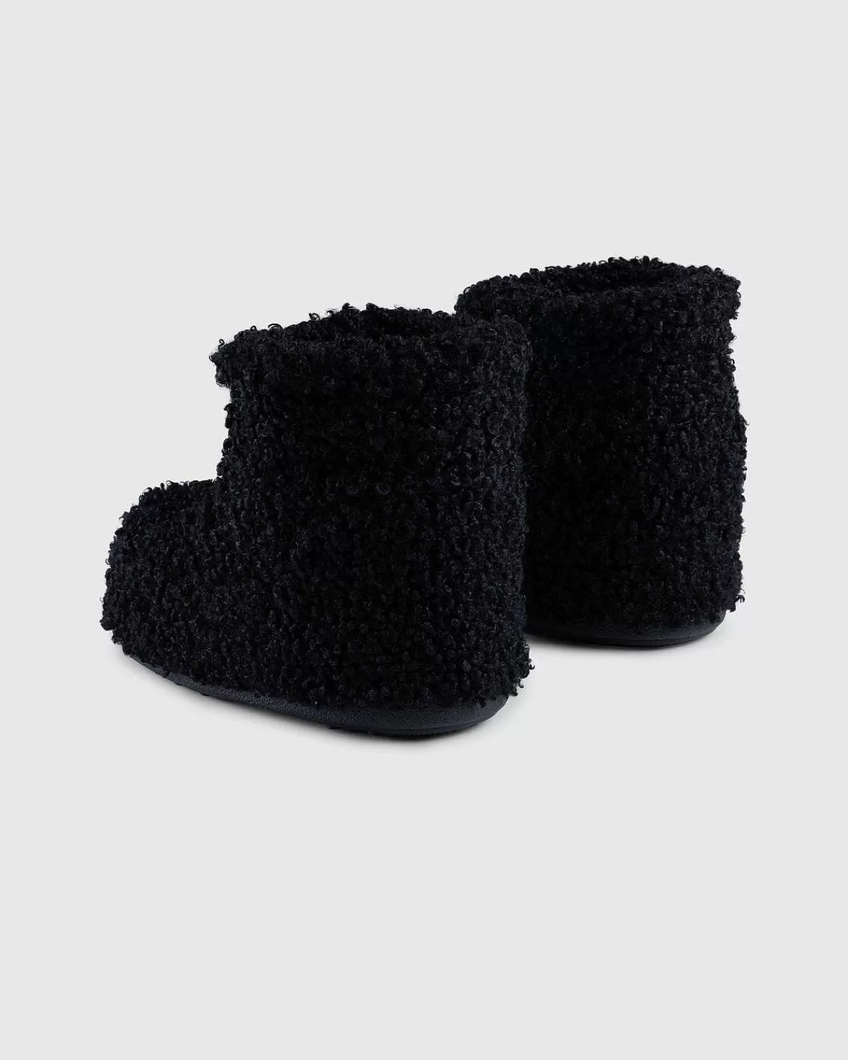 Støvler>Moon Boot Icon Low Faux Curly Boots Black