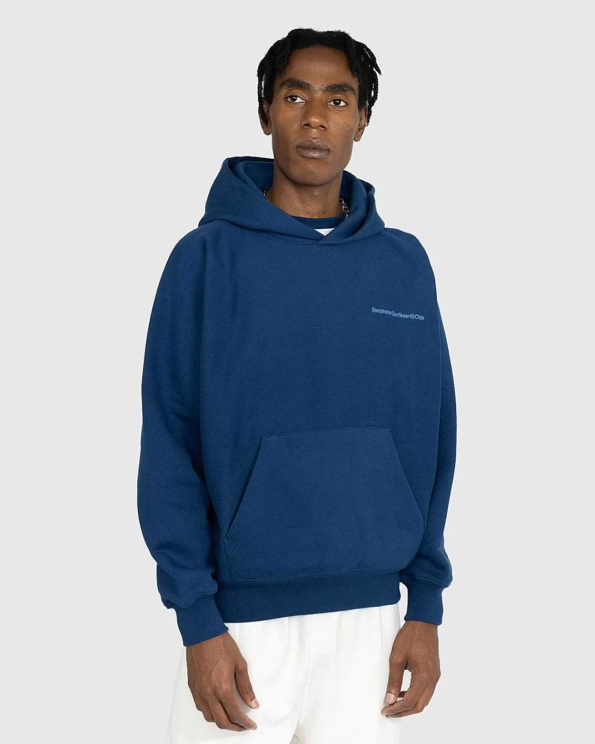 Sveder>Stockholm Surfboard Club Jes Hoodie Midnight Blue