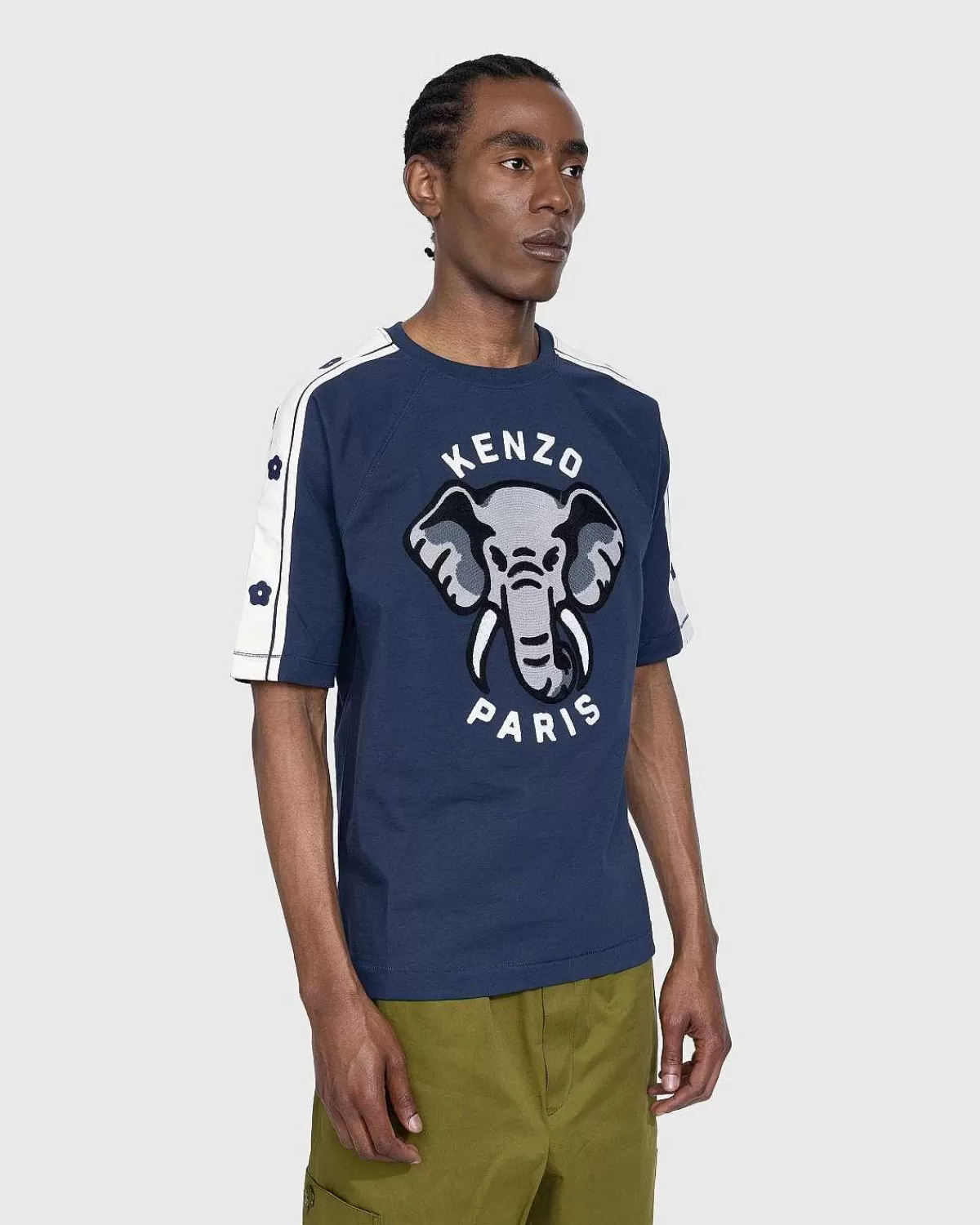 T-Shirts>Kenzo Elephant Fitted T-Shirt Midnight Blue