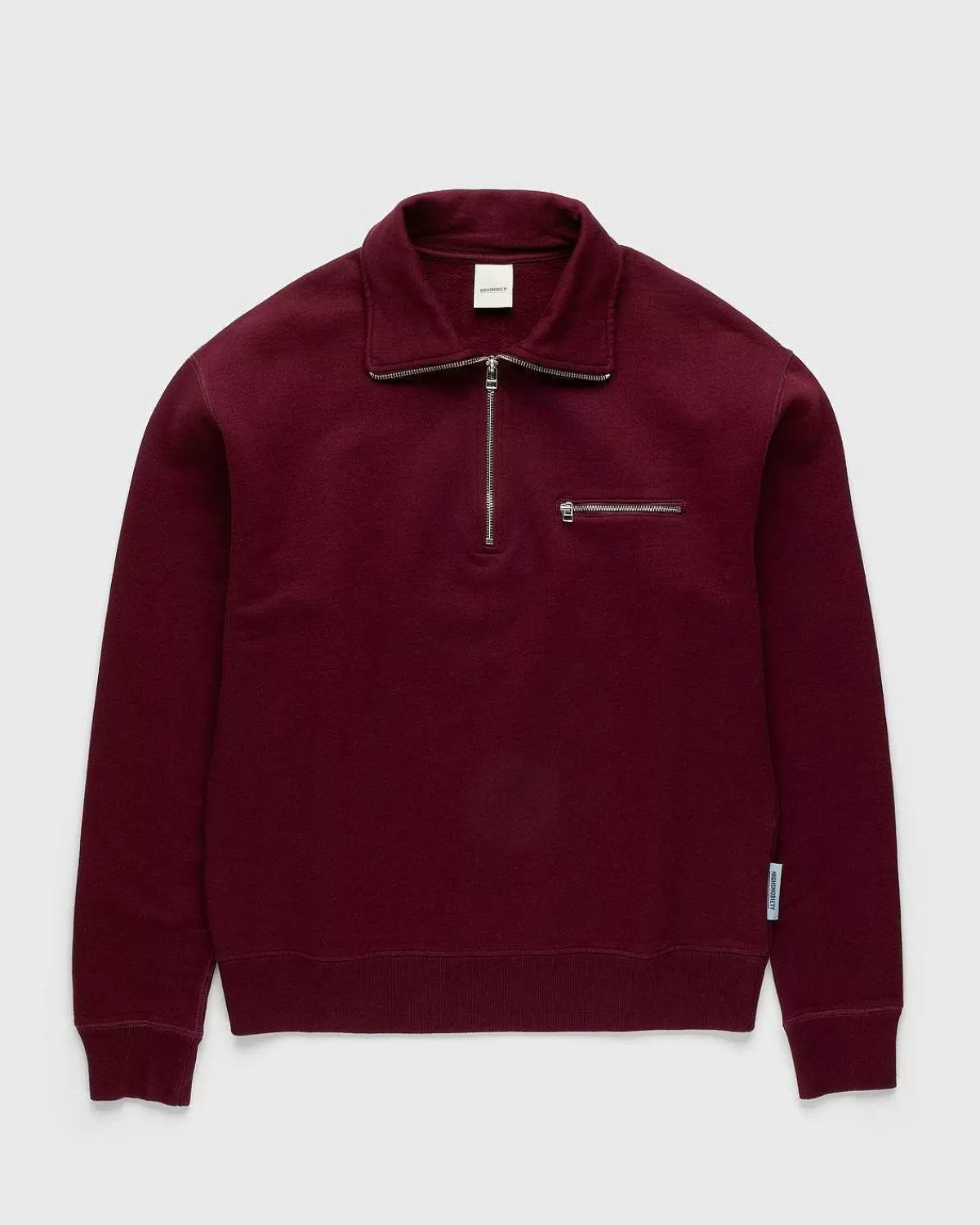 Sveder>Highsnobiety Klassisk Kvart Lynlas Fleece Bordeaux