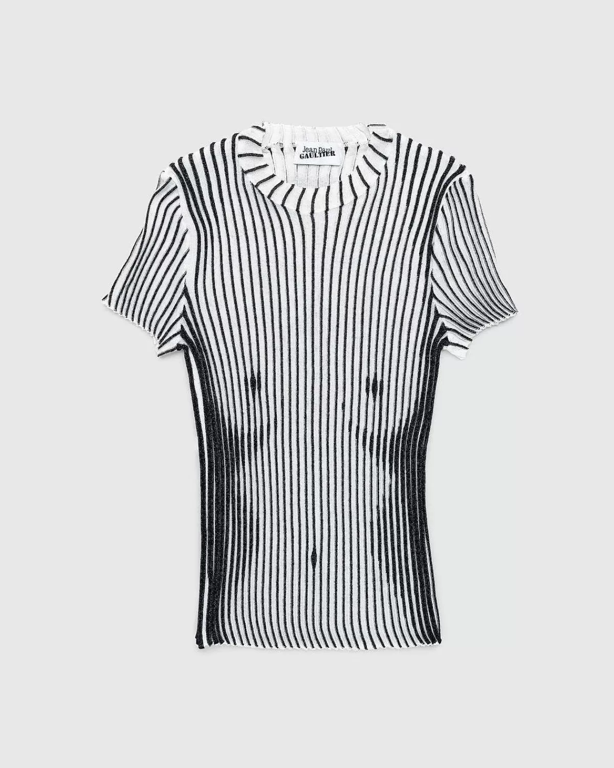 T-Shirts>Jean Paul Gaultier Kortaermet Trompe L'Oeil Body White