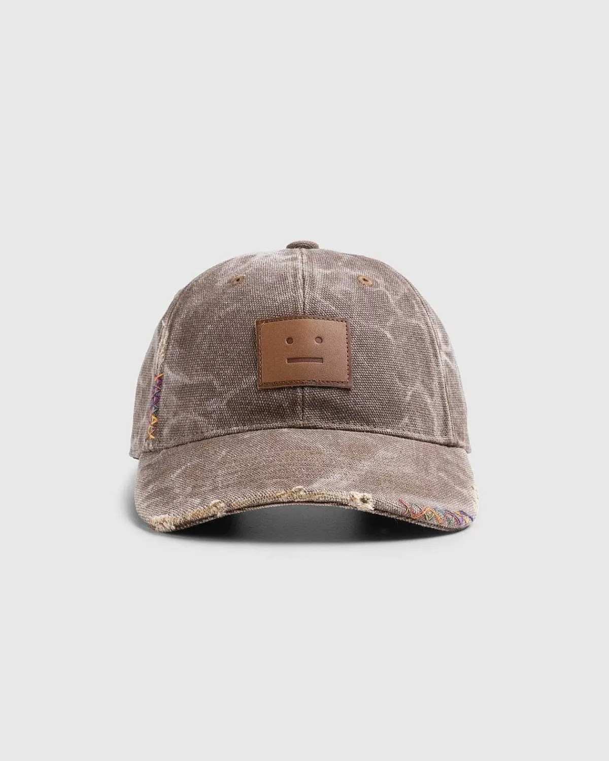 Hatte>Acne Studios Laeder Face Patch Cap Toffee Brun