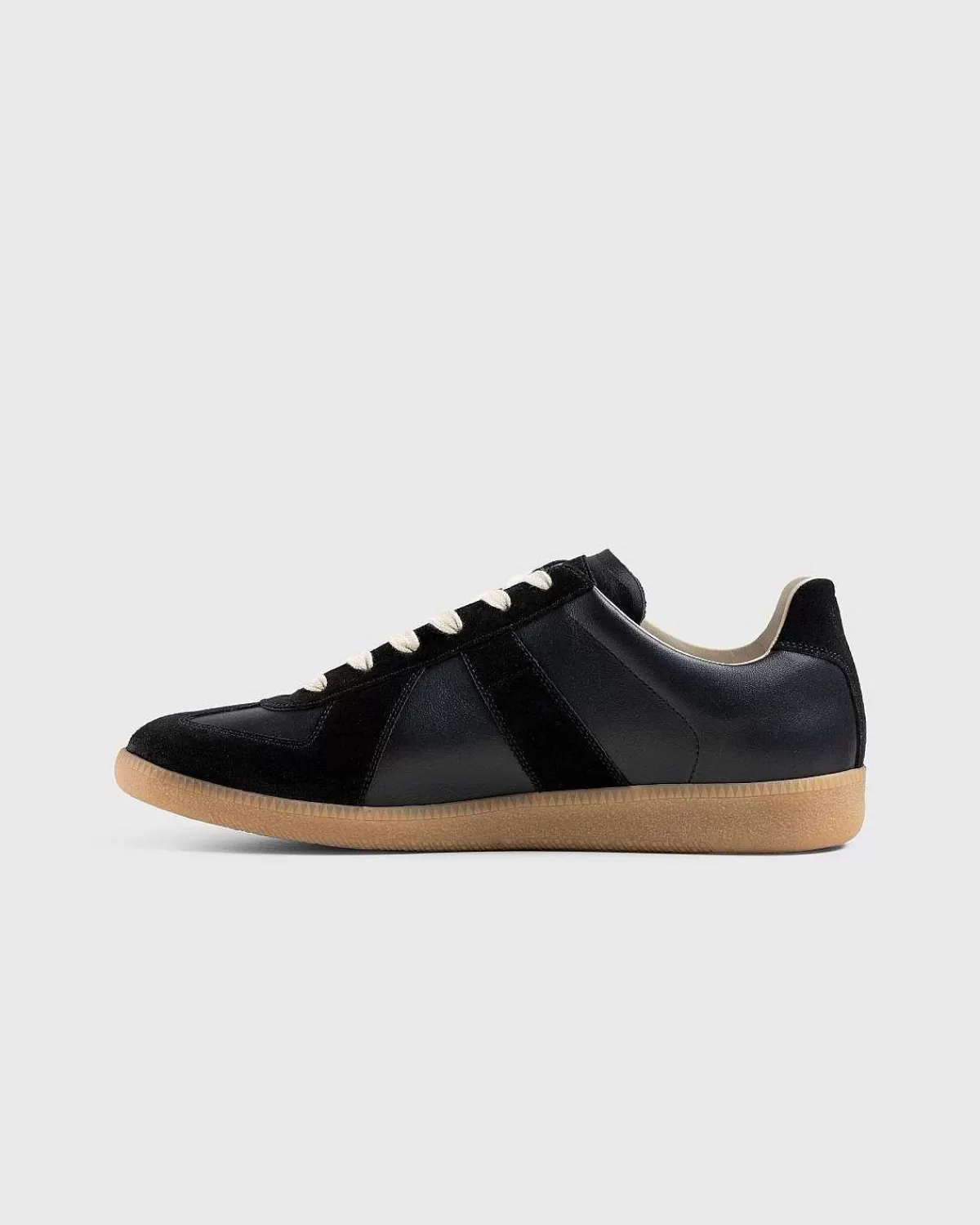 Sneakers>Maison Margiela Laeder Replica Sneakers Sort