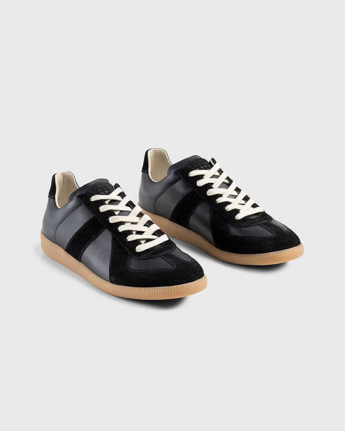 Sneakers>Maison Margiela Laeder Replica Sneakers Sort