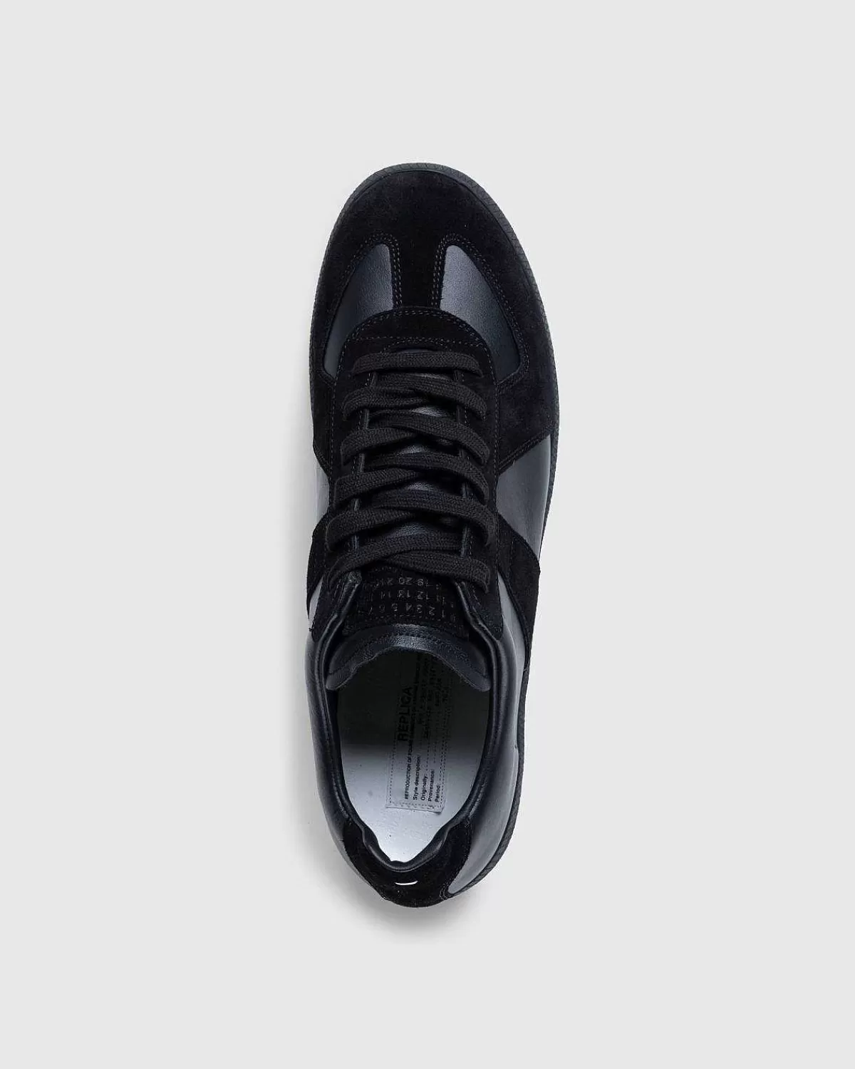 Sneakers>Maison Margiela Laeder Replica Sneakers Sort