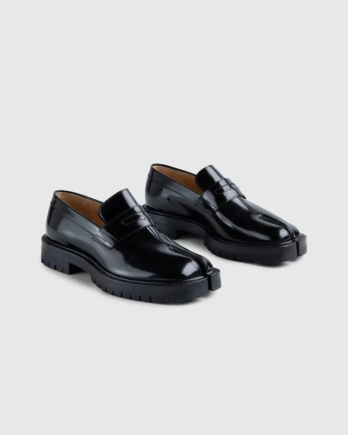 Sko>Maison Margiela Laeder Tabi Loafers Sort